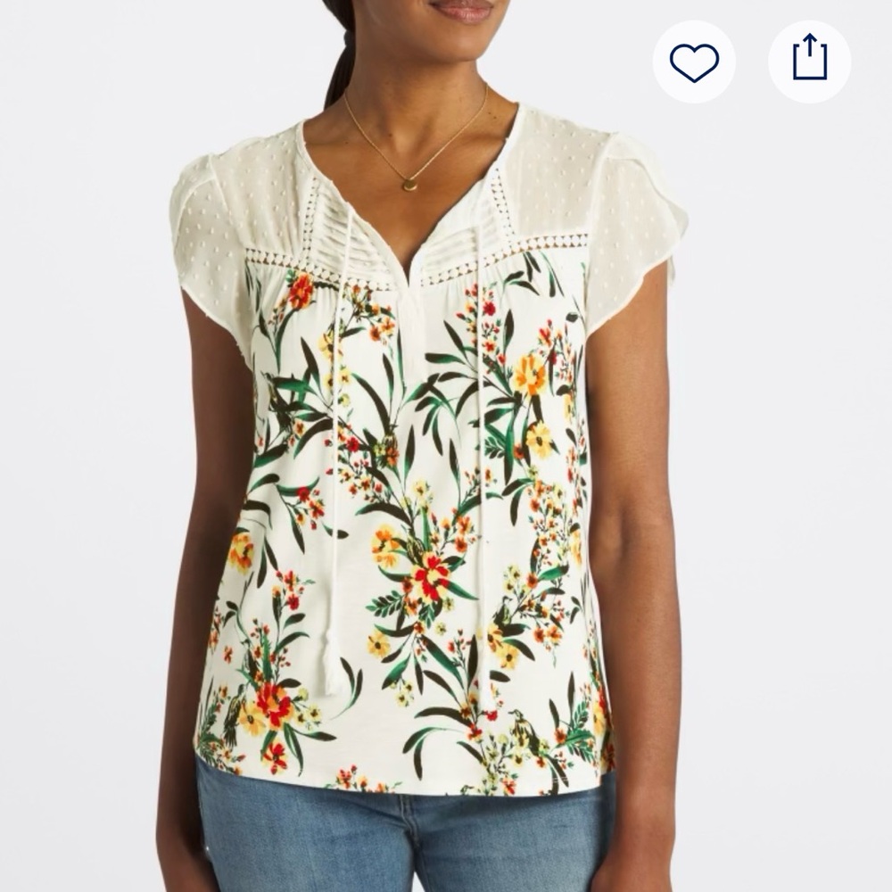 Blouse light weight and sheer shoulders